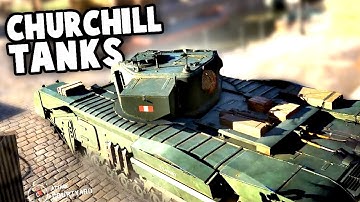 CHURCHILL CROCODILE IS AMAZING! Churchill Tanks Gameplay (Battlefield V Beta Squads)