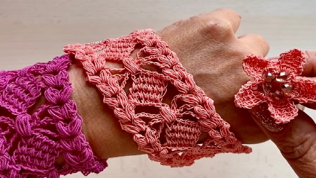 PULSERA-BRAZALETE ROSI — BISUTERÍA MODERNA A CROCHET