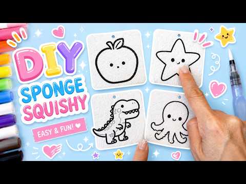 DIY Sponge Squishy Easy & Cute Squishy Craft!