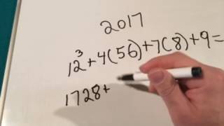 Astounding way to use all the digits 1-9 to write 2017 😊