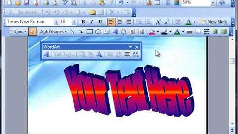 How to use Word Art in Microsoft Word 2003