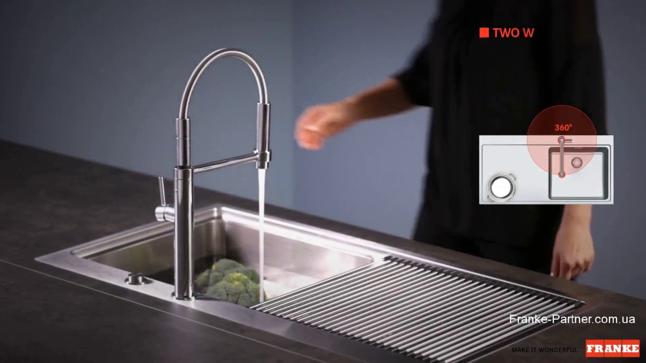 Смеситель Franke Pescara 360 °, с гибким шлангом (115.0393.976) Хром ...