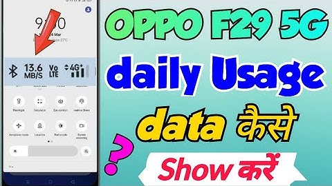 OPPO F29 5G me usage data kaise show kare | how to show usage data setting in oppo f29 5g | setting