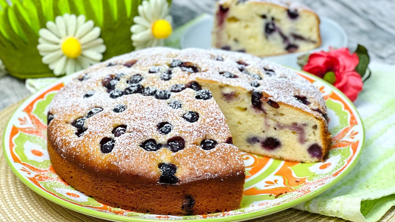TORTA AI MIRTILLI e MELE - Farina Intera
