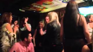 Dancing in Mulligan pub in Manchester