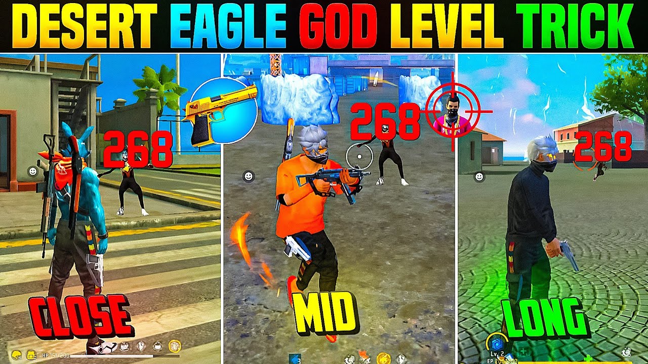 SECRET DESERT EAGLE ONE TAP HEADSHOT TRICK || DESERT EAGLE SE HEADSHOT KAISE MARE || KHUNI GAMERS