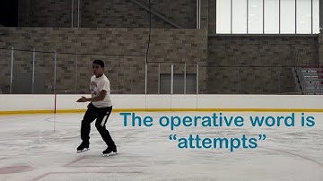 Baby figure skater attempts a Salchow - Toe Loop Jump Sequence