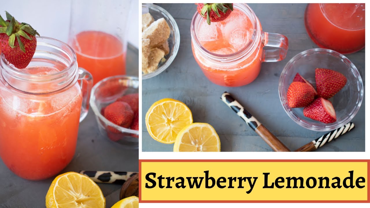 How to Make Strawberry Lemonade Easy Recipe Video Perfect for 4th