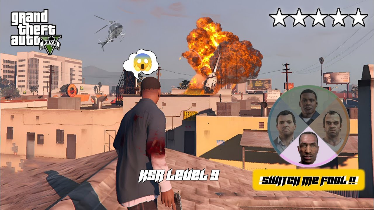 GTA 5 gameplay | 5 star wanted level police chase - YouTube