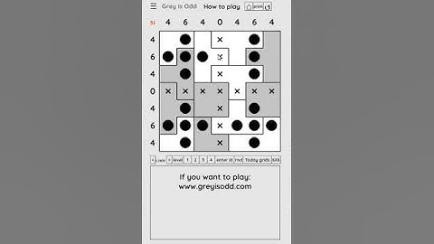 Grey is Odd - Today grids. Solution level 1 7X7 dated 03-21-2024