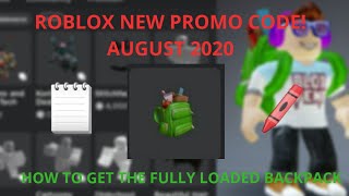 Roblox NEW PROMOCODE! - How To Get The Fully Loaded Backpack!
