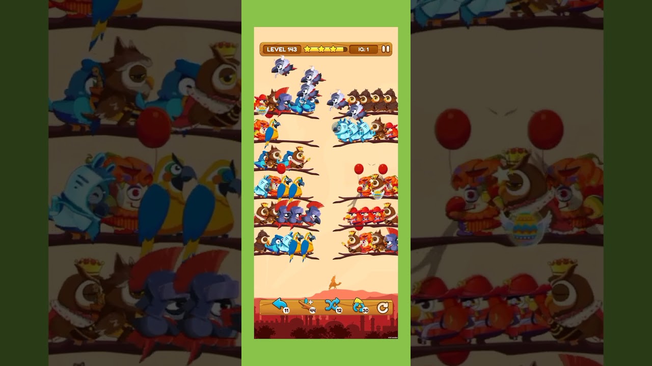 Bird Sort 2 Level 143 Solution | 