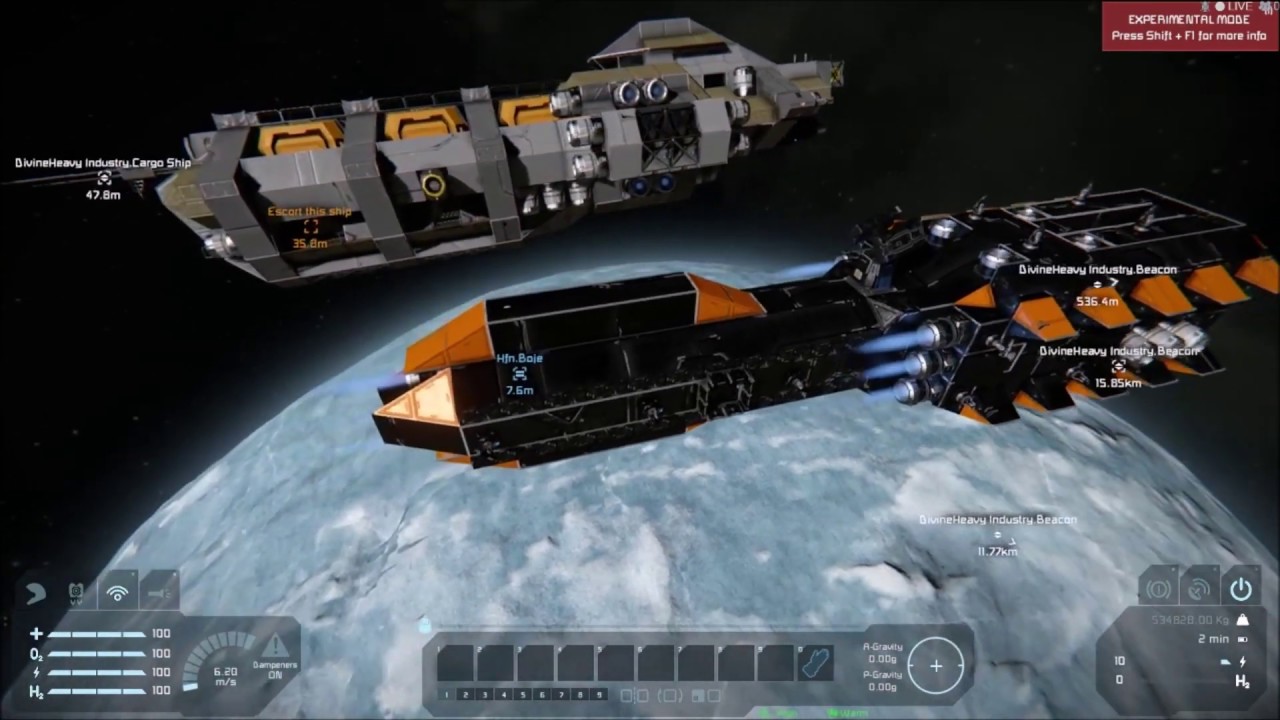 Space Engineers - Economy Update - Escort Contract - YouTube
