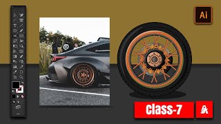 Vector Illustration Tutorial | Car Rings art with soft shadow makeing video screenshot 2