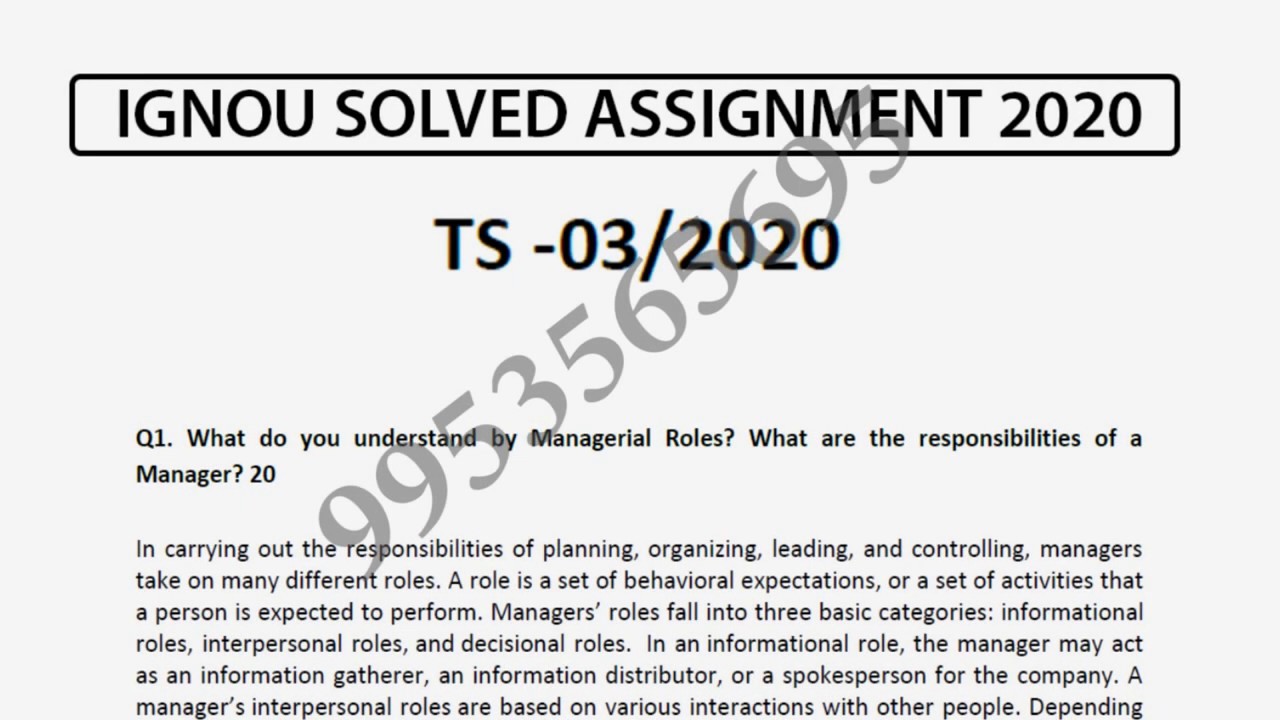 TS-3 Solved Assignment 2019-20