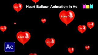 Heart Balloon Particles Animation in After Effects