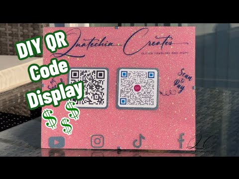 Pop Up Shop DIY Sign with QR Code using Dollar Tree Products