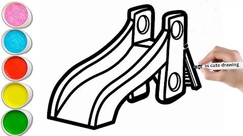 How To Draw A Playground Slide - Preschool | Step by Step Easy | Slide Drawing Easy.