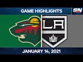 NHL Game Highlights | Wild vs. Kings - Jan. 14, 2021