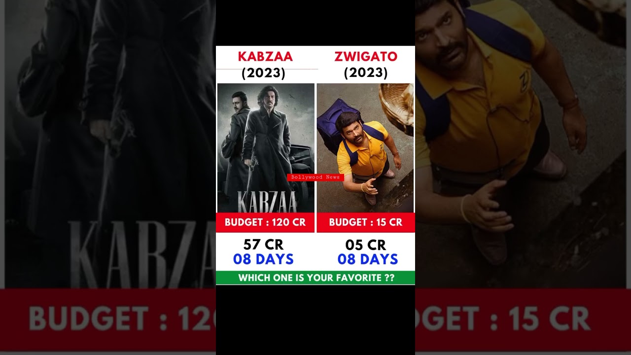 Kabzaa Vs Zwigato Movie Comparision || Box Office Collection 