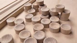 How to make chips for playing backgammon, wood carving