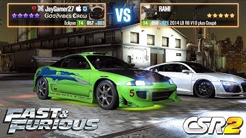 Last 3 F&F Races With Eclipse Including Tune & Shift Pattern | Csr Racing 2