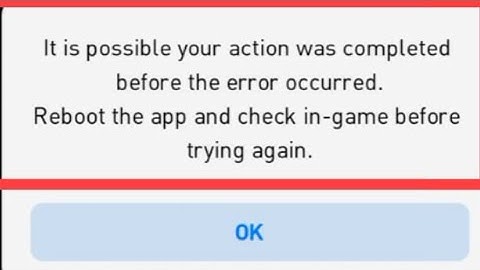 It is possible  your action was completed before the error occurred problem solve in PES 2021