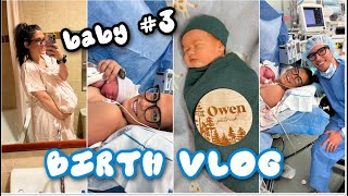BABY #3 BIRTH VLOG || my 3rd c-section birth story + recovery update