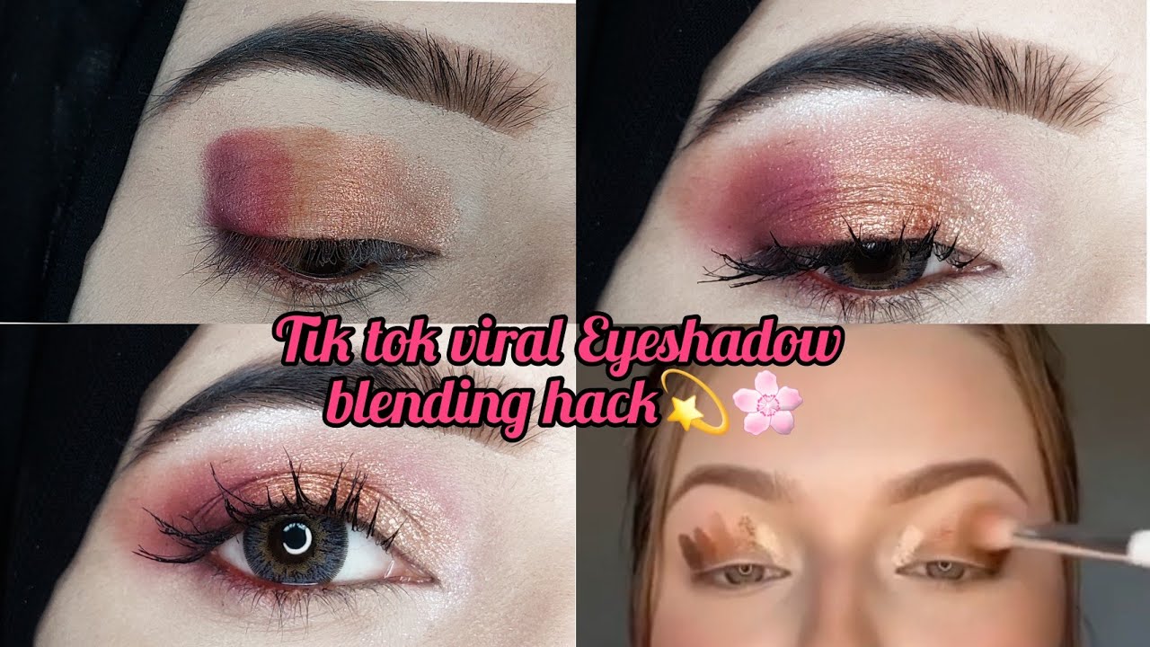 Trying viral tik tok eyeshadow hack Easy & Quick eye makeup tiktok