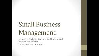 SBM Lecture 11