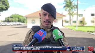 PM APREENDE DUAS MOTONETAS COM SINAIS ADULTERADOS EM ARAPONGAS E ENCAMINHA CONDUTORES À DELEGACIA