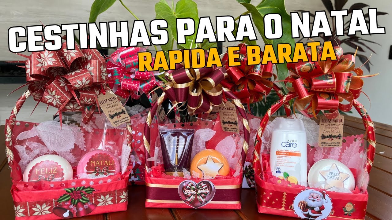 CESTINHAS DE CAIXAS DE SABONETES PARA O NATAL