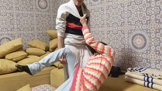 شوفوا معنا تحدي المصارعه المجنون شوفوا في الاخير شطرا لمروه مصيبه