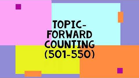 Class-UKG, Subject-Maths, Video-35, Forward counting-501 to 550 by Mrs Sanyogta