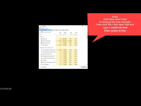 Windows 10 - No taskbar or icons after explorer crashes - Fix