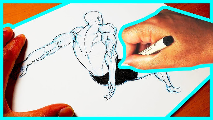 How to draw fighting poses easy (Anime Drawing Tutorial for Beginners)  (Baki Hanma) 