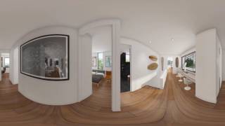 360° 3D Animation Video architecture injected