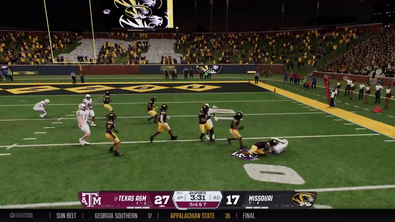 🏈 College Football 26 : Week 11: Texas A\u0026M at Missouri