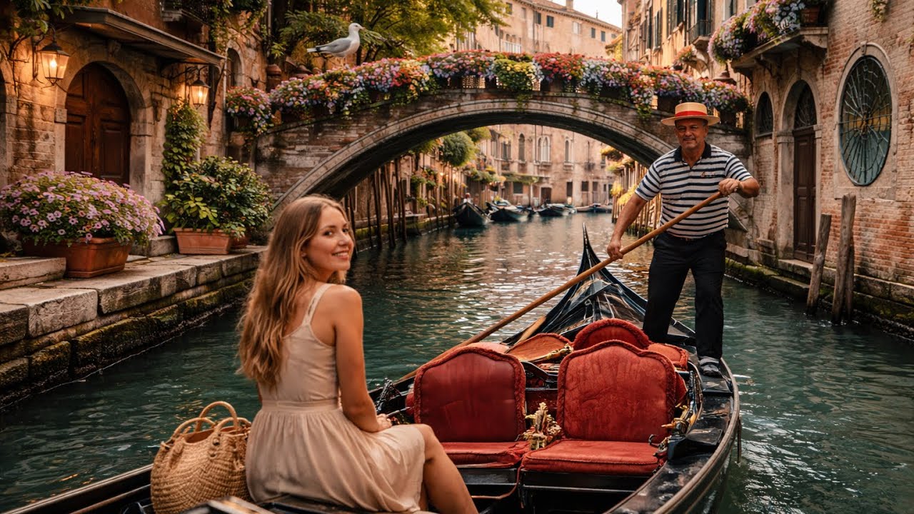 Венеция, Италия 2026 🌧 Дождливая прогулка к площади Святого Марка, магазинам и ресторанам 🌟| 4K