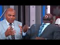 Shaq loses it after chuck goes off on pelicans for going down 30 vs okc 