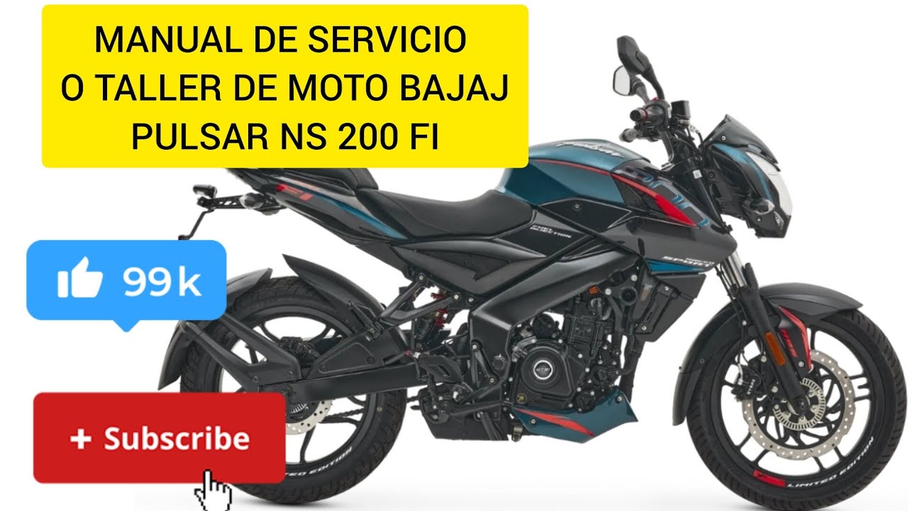 MANUAL DE SERVICIO O TALLER MOTO BAJAJ PULSAR NS 200 FI - YouTube