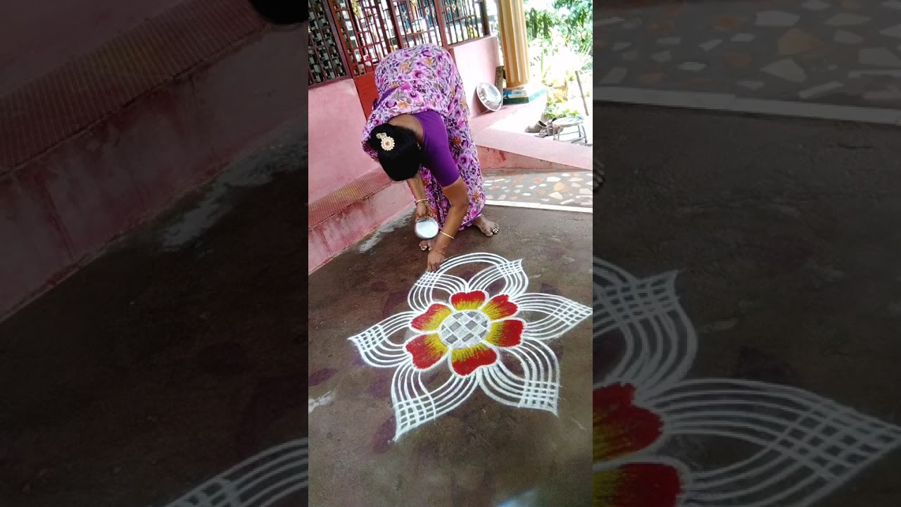 🌺 Lakshmi rangoli 🌺#long video#Tamil#daily rangoli 🌺