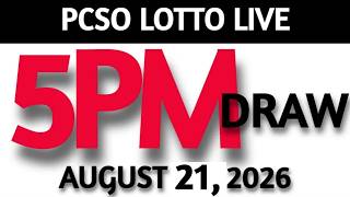 Lotto Result Today 5pm Draw August 21, 2026 Swertres Ez2 PCSO LIVE