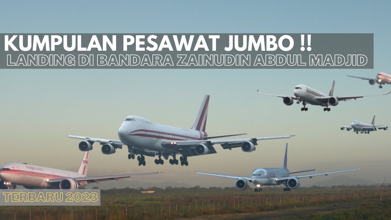 10 Pesawat Berbadan Lebar Landing dan Take Off di Bandara International Lombok
