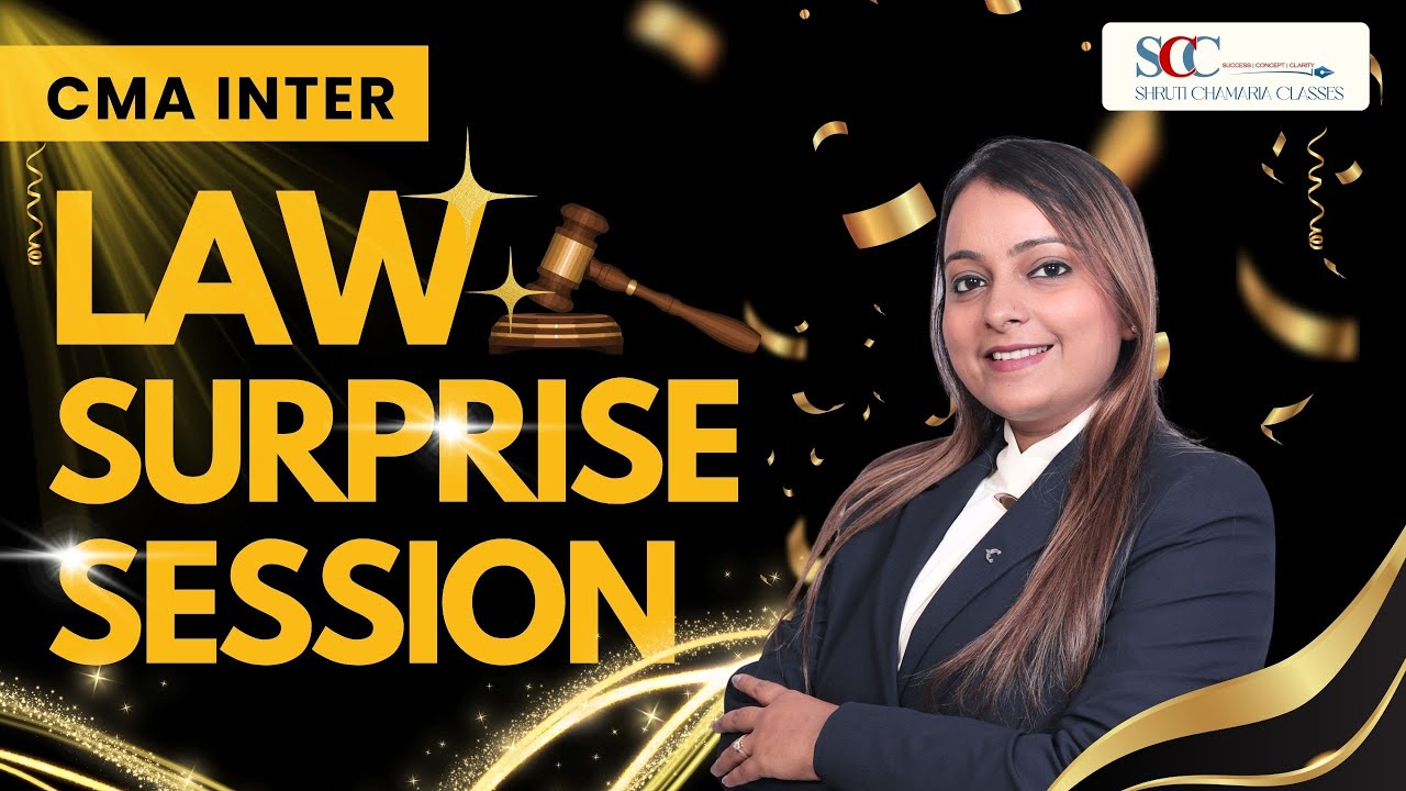 🔥 60+ Sure in CMA Inter Law | Dec 2025 | Live at 7 PM | Shruti Chamaria ...