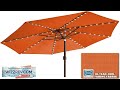 EliteShade USA 10 Year Non Fading Solar 9ft Market Umbrella with 80 LED Lights Patio Review