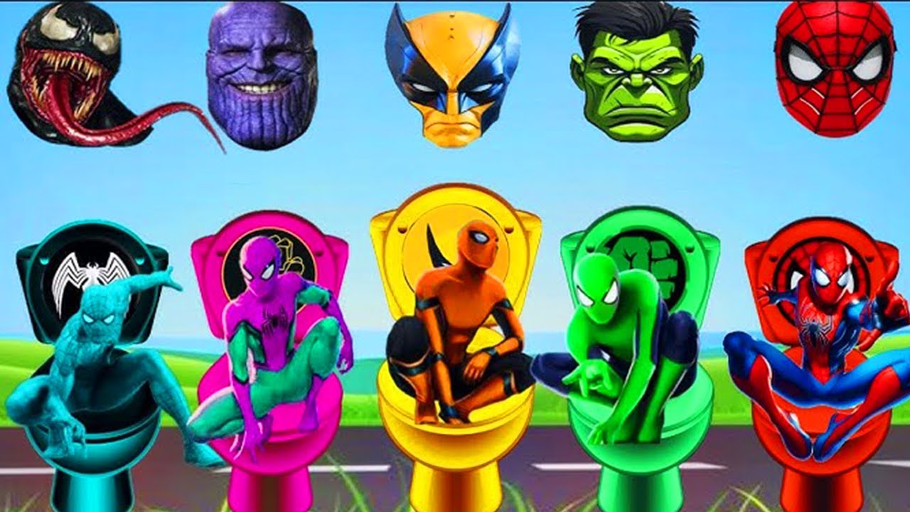 NEW TEBAK GAMBAR MARVEL SUPERHERO | AVENGERS CHALLENGE | SPIDER MAN 4, VENOM 4, HULK & IRON MAN