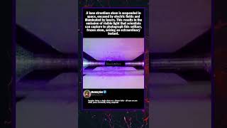 A lone strontium atom is suspended in space, encased by electric fields and illuminat... #Shorts