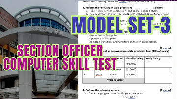 Officer Computer Skill test Loksewa aayog | Model Set 3