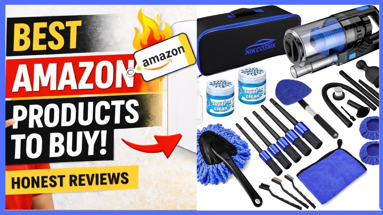 17pcs Car Detailing Kit Interior Cleaner, Car Interior Cleaning Kit with Handheld Car Vacuum, Car De